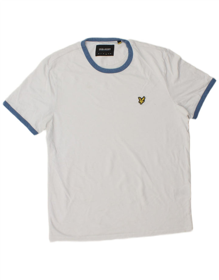 LYLE & SCOTT Herren T-Shirt Top Large Weiße Baumwolle