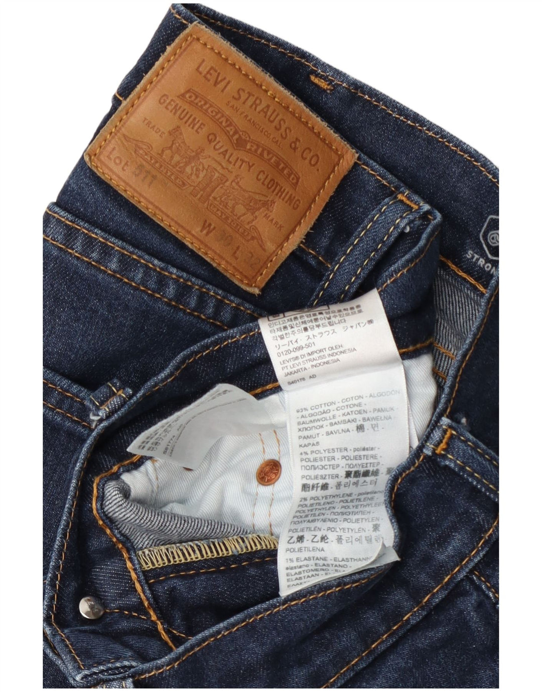 Levi's Herren 511 Slim Jeans W30 L32 Marineblau Baumwolle