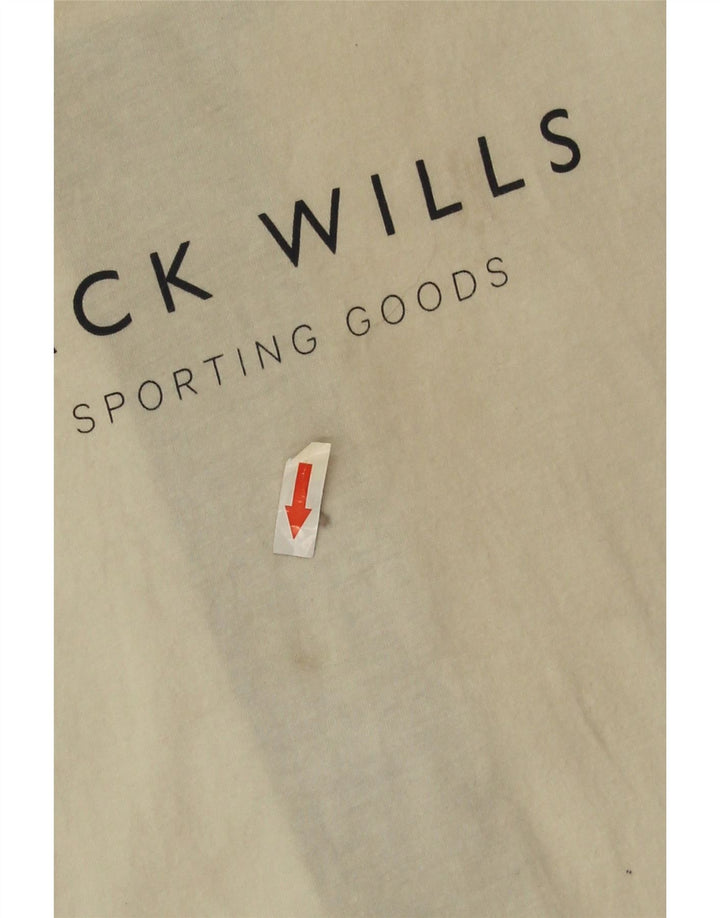 Jack Wills Herren-T-Shirt mit Grafik, mittelweiße Colourblock-Baumwolle