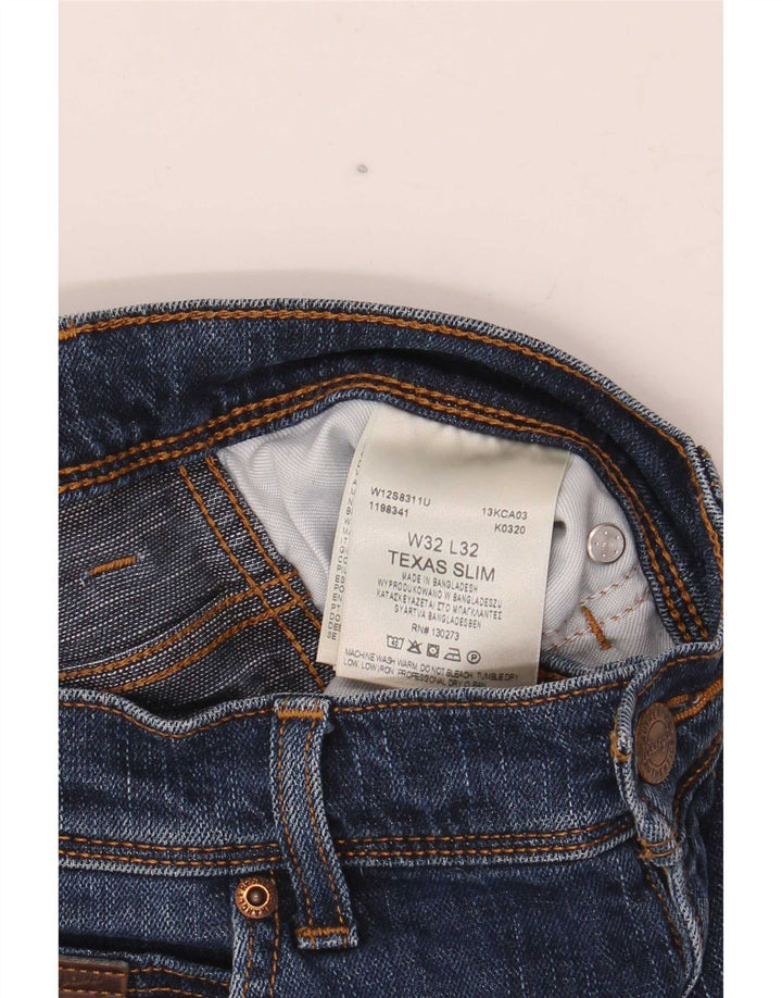 Wrangler Herren Texas Slim Jeans W32 L32 Blaue Baumwolle