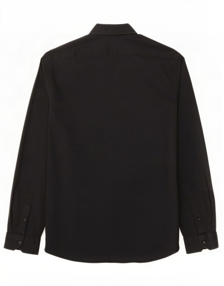 Zara Herren Super Slim Fit Hemd Große schwarze Baumwolle