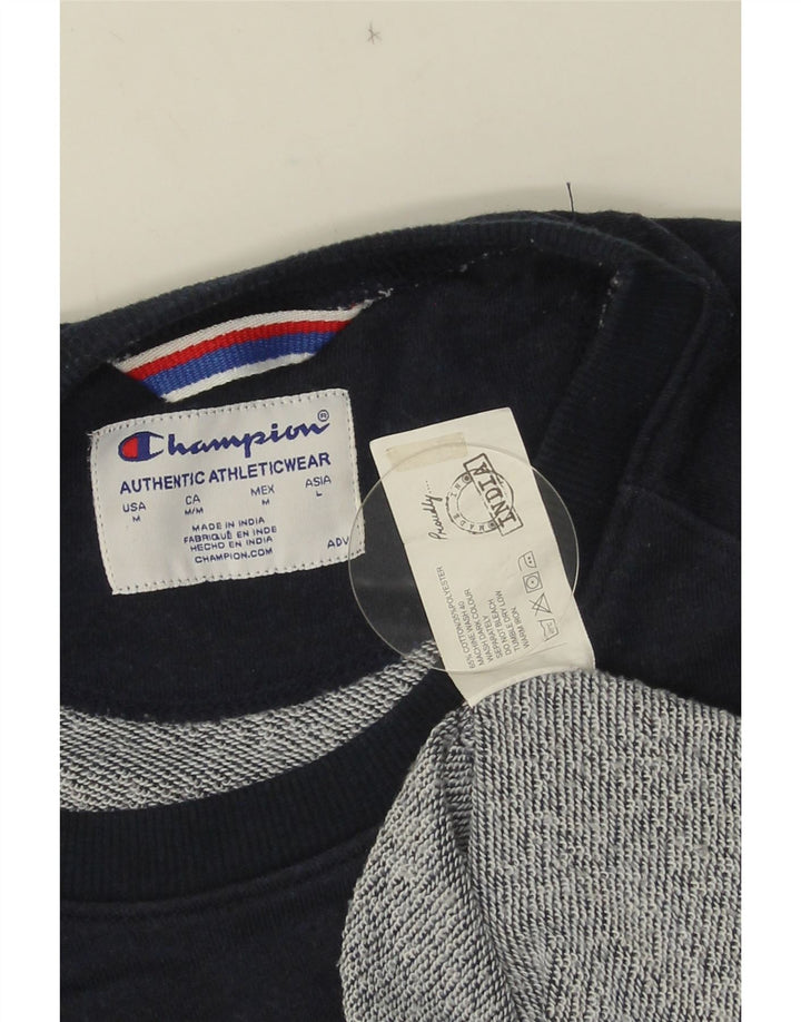 CHAMPION Herren-Sweatshirt mit Grafik, mittlere marineblaue Baumwolle