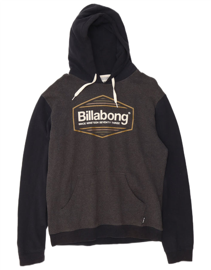 BILLABONG Herren-Kapuzenpullover mit Grafik, groß, graue Farbblock-Baumwolle