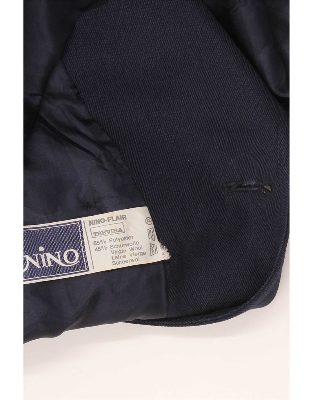 NINO Zweireihiger Damenmantel UK 10 Small Marineblau Polyester