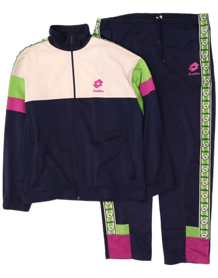 Lotto Herren-Trainingsanzug XL, Marineblau, Farbblock