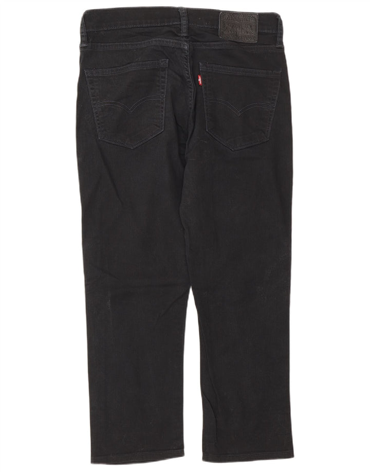 Levi's Herren verkürzte gerade Jeans W31 L25 schwarze Baumwolle