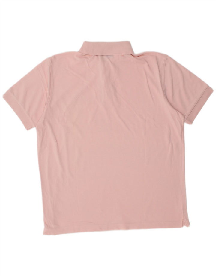 HUGO BOSS Mens Polo Shirt Medium Pink Cotton