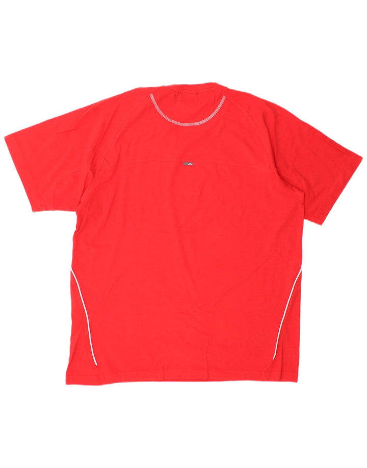Adidas Herren T-Shirt Top Große rote Baumwolle