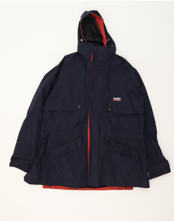 Musto Herren-Windbreakerjacke mit Kapuze, UK 40, Größe L, Marineblau, Polyester