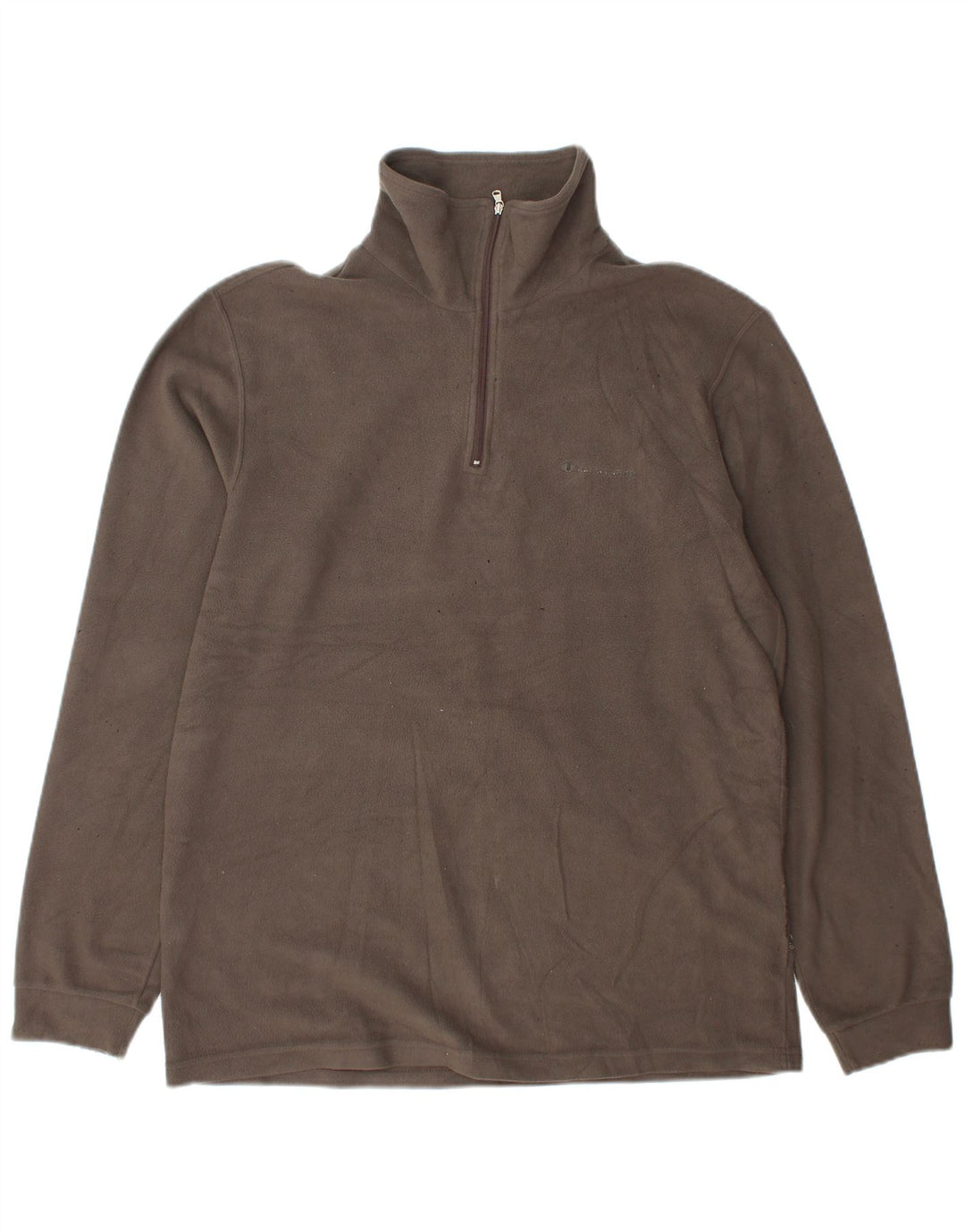Champion Herren-Fleecepullover mit Reißverschluss am Hals, Größe L, Grau