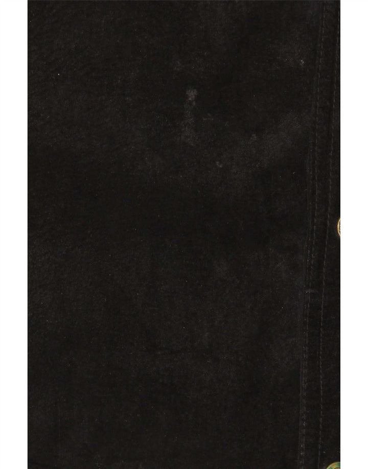 Pionier Herren Wildlederweste 4XL Schwarz