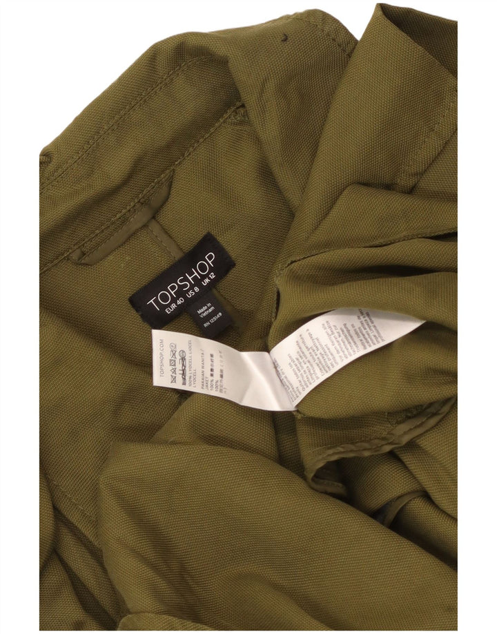 Topshop Damen-Trenchcoat in Übergröße, UK 12, mittleres Khaki, Lyocell