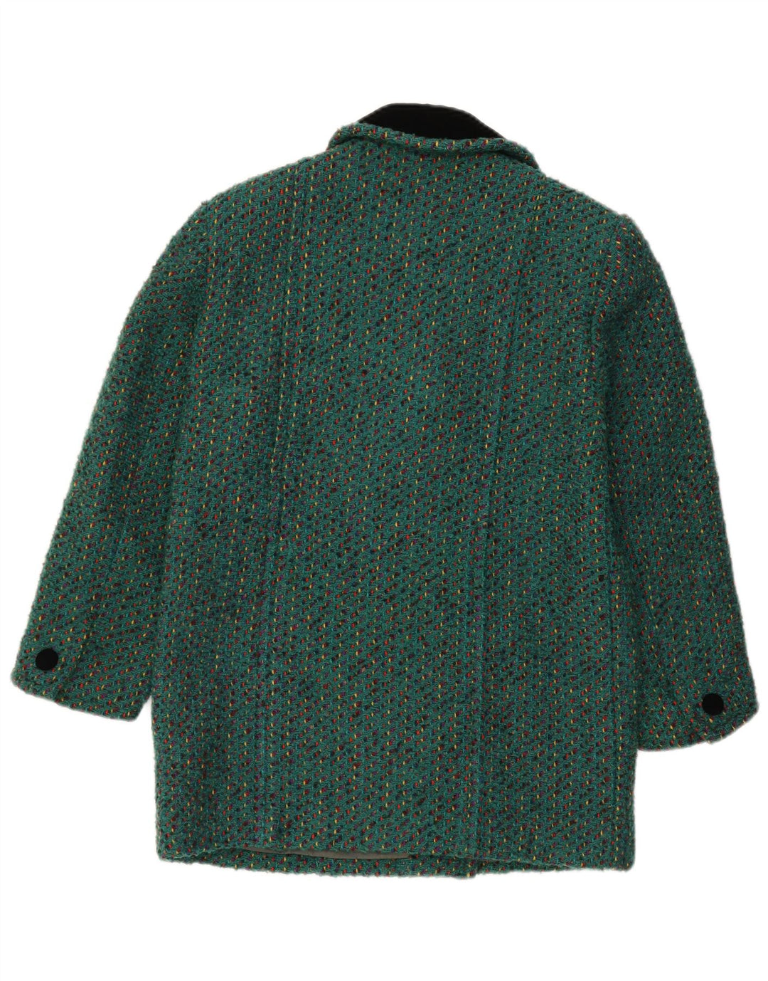 Vintage Damen Mantel UK 12 Mittelgrün meliert