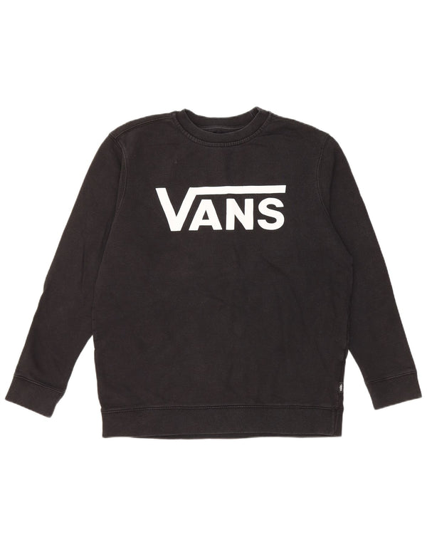 Vans Jungen-Sweatshirt mit Grafik, 13–14 Jahre, XL, schwarze Baumwolle