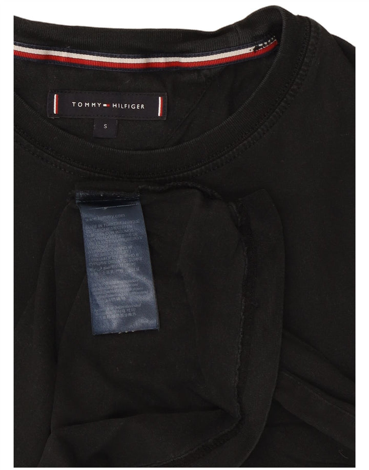 Tommy Hilfiger Herren T-Shirt Top Small Schwarz Baumwolle