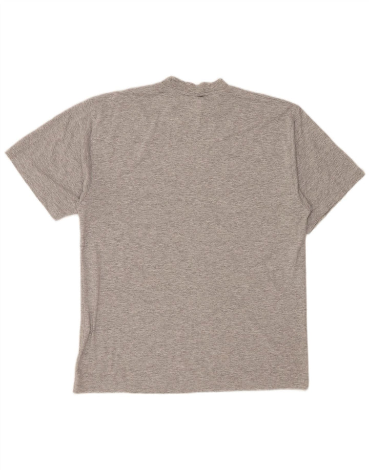 Wrangler Herren-T-Shirt-Oberteil aus mittelgrau gesprenkelter Baumwolle