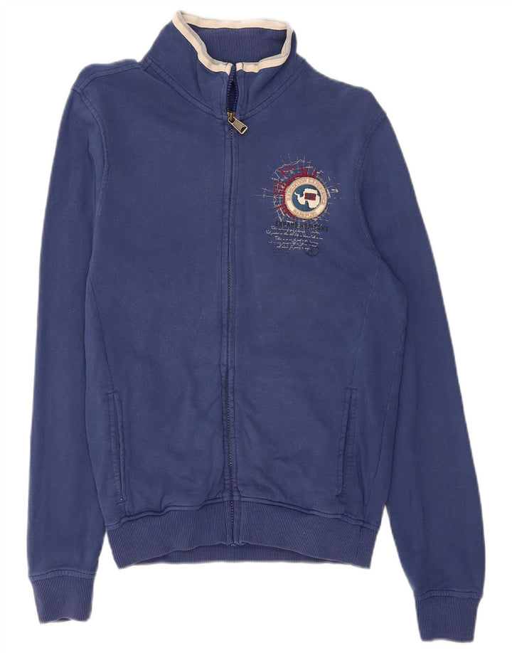 Napapijri Herren-Trainingsanzug mit grafischem Oberteil, Jacke, Größe S, Blau, Baumwolle