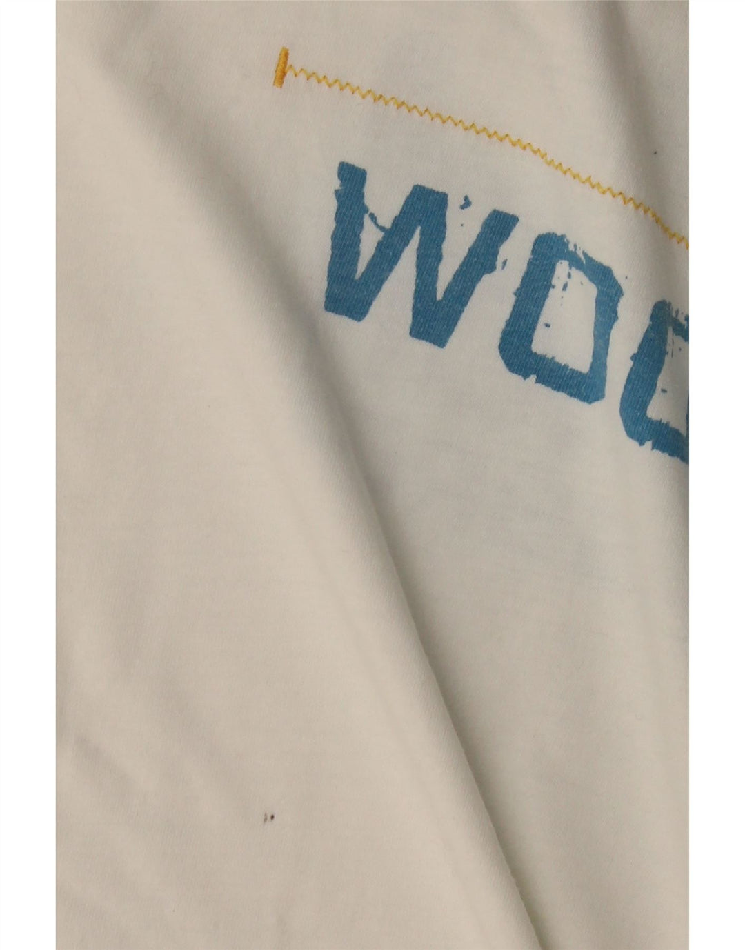 Woolrich Herren Grafik-T-Shirt-Oberteil XL aus weißer Baumwolle