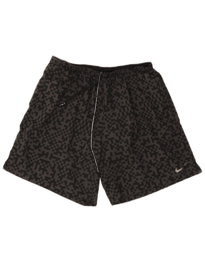 Nike Herren Dri Fit Sport Shorts XL Schwarz Geometrisches Polyester