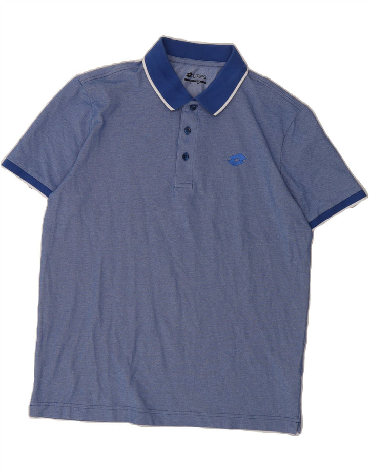 LOTTO Mens Polo Shirt Medium Blue Cotton Vintage Lotto and Second-Hand Lotto from Messina Hembry 