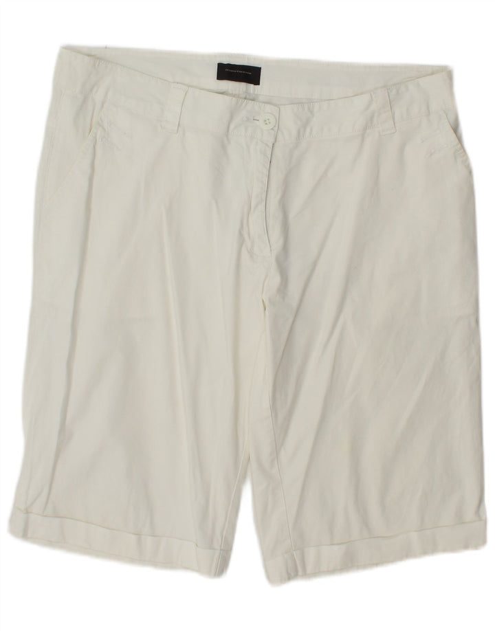 SERGIO TACCHINI Womens Chino Shorts IT 46 Large W34  White Cotton