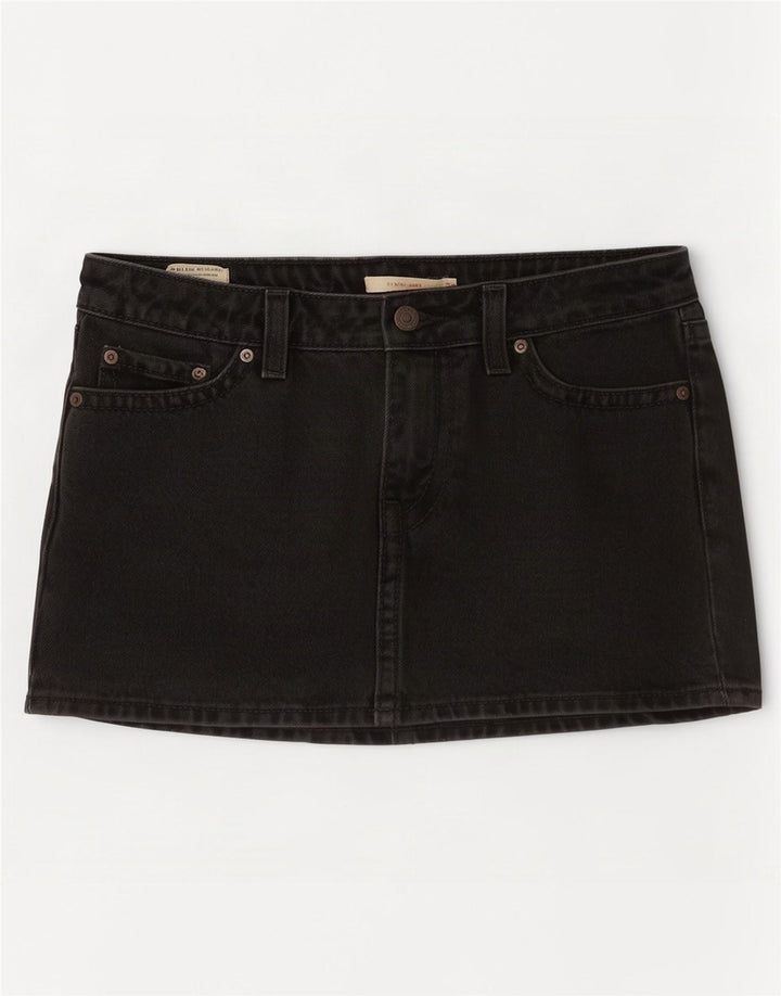 Levi's Damen Mini-Jeansrock W28 mittelgraue Baumwolle