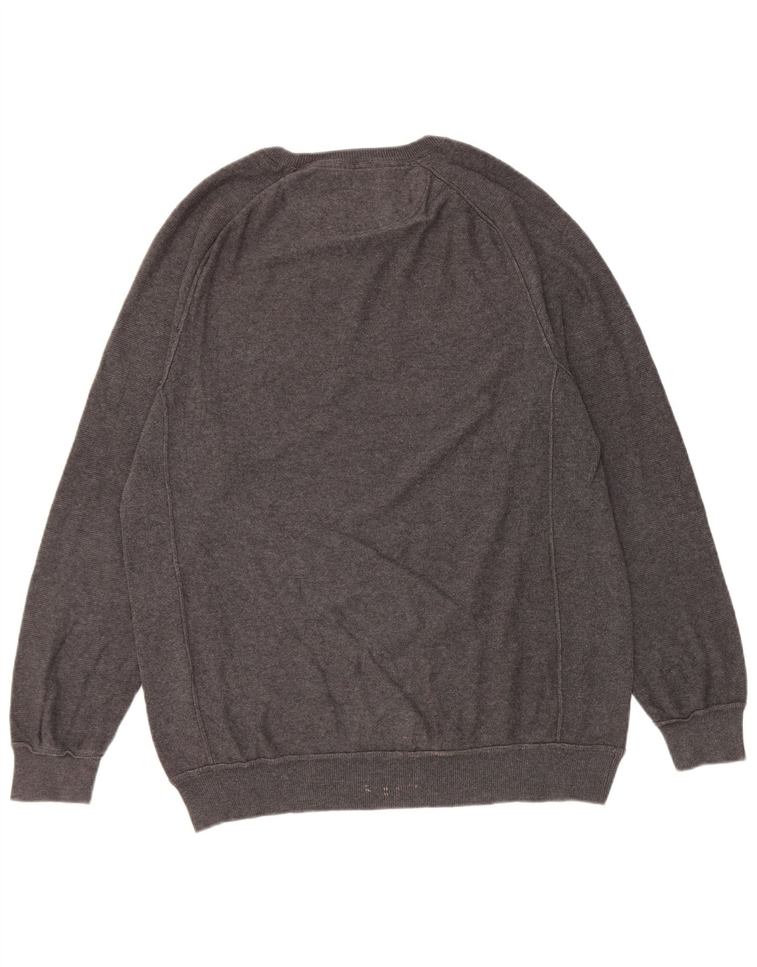 French Connection Herren-Pullover mit U-Boot-Ausschnitt aus mittelgrauer Baumwolle