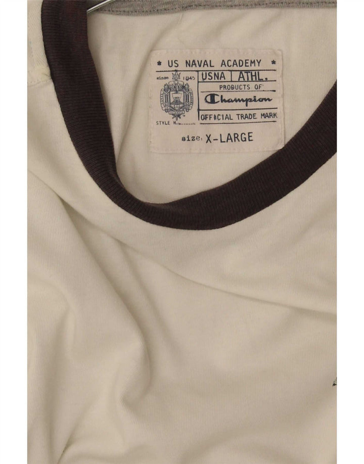 Champion Herren-T-Shirt mit Grafik, XL, Weiß, Farbblock