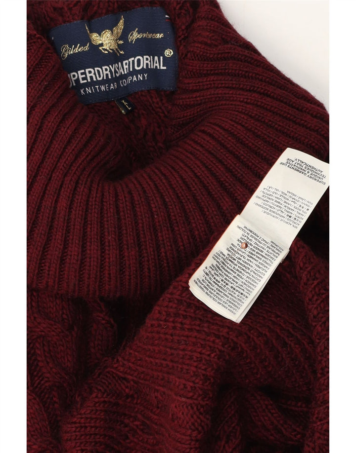 Superdry Rollkragenpullover für Damen, Gr. 18, XL, Kastanienbraun, Acryl