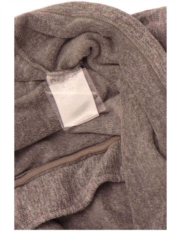 BENCH Damen-Fleecejacke mit Grafik, UK 12, mittelgrau, Polyester