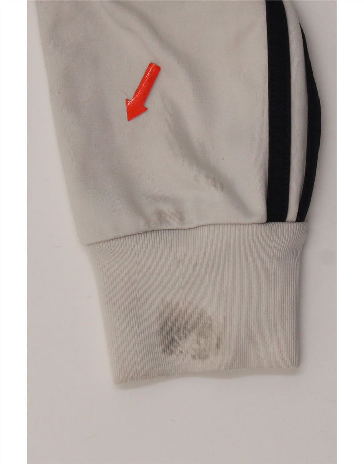 Adidas Herren-Trainingsanzugoberteil, UK-Größe 34/36, Größe S, Weiß, Colourblock-Polyester
