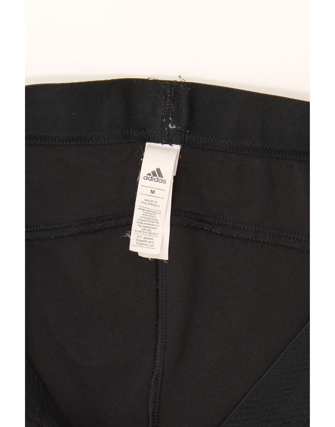 ADIDAS Damen Crop Leggings UK 12 Mittelschwarzes Nylon