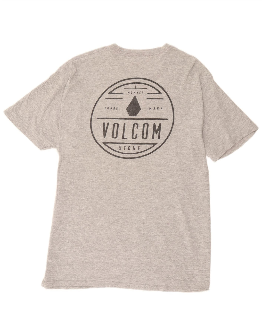 Volcom Herren-T-Shirt mit Grafik, groß, grau gesprenkelte Baumwolle