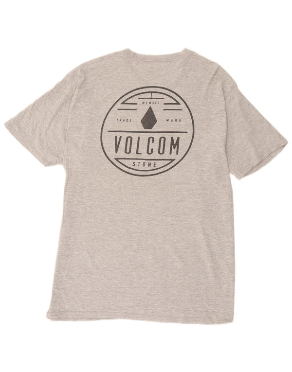 Volcom Herren-T-Shirt mit Grafik, groß, grau gesprenkelte Baumwolle