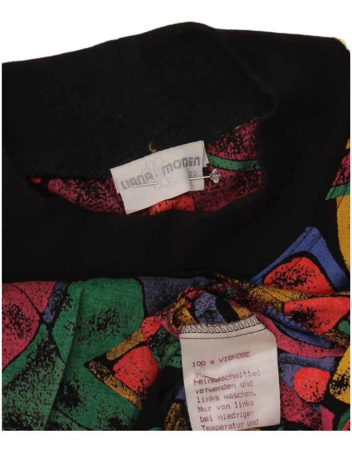 Vintage Damen Kleid mit tiefer Taille EU 38 Medium Mehrfarbig Geometrisch