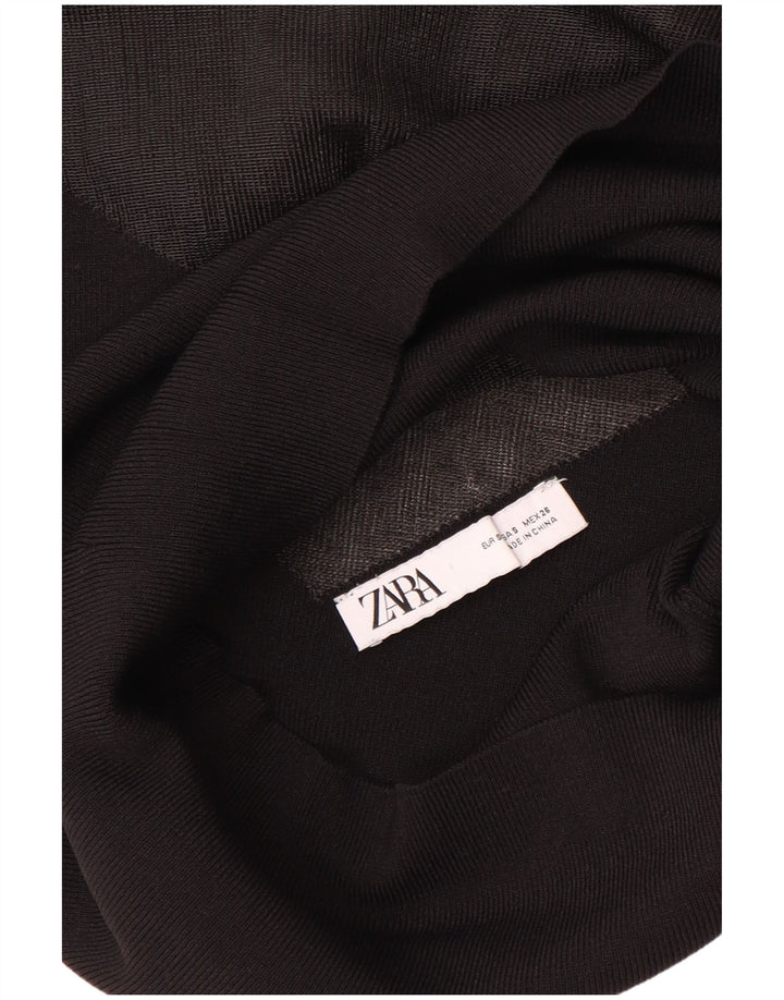 Durchsichtiges Blusenoberteil für Damen von Zara, Größe S, Schwarz