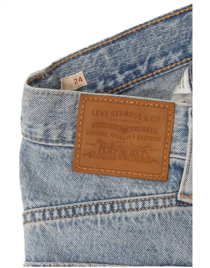 LEVI'S Damen Jeansshorts W24 XS Blaue Baumwolle