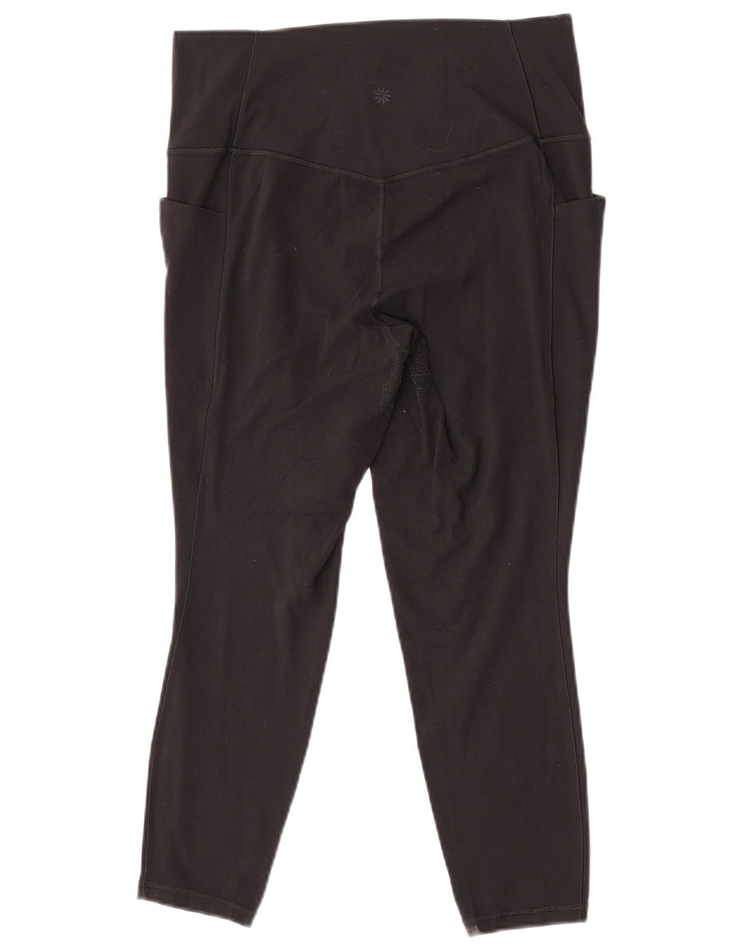 Athleta Damen Capri-Leggings UK 16 Large Schwarzes Nylon