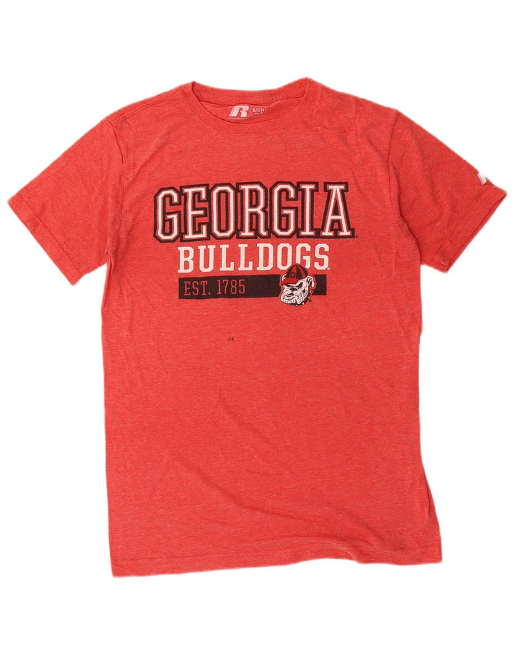 Russell Athletic Herren-T-Shirt mit Grafik, Größe S, Rot, Polyester