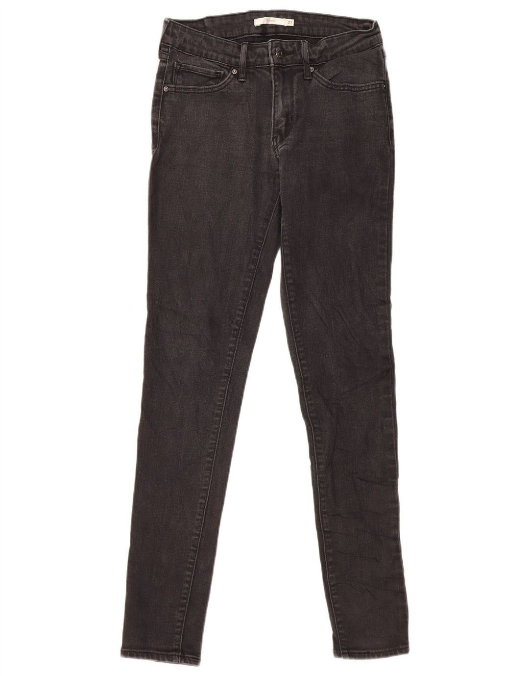 Levi's Damen 711 Skinny Jeans W27 L30 Graue Baumwolle