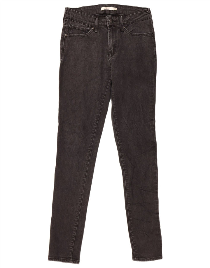 Levi's Damen 711 Skinny Jeans W27 L30 Graue Baumwolle