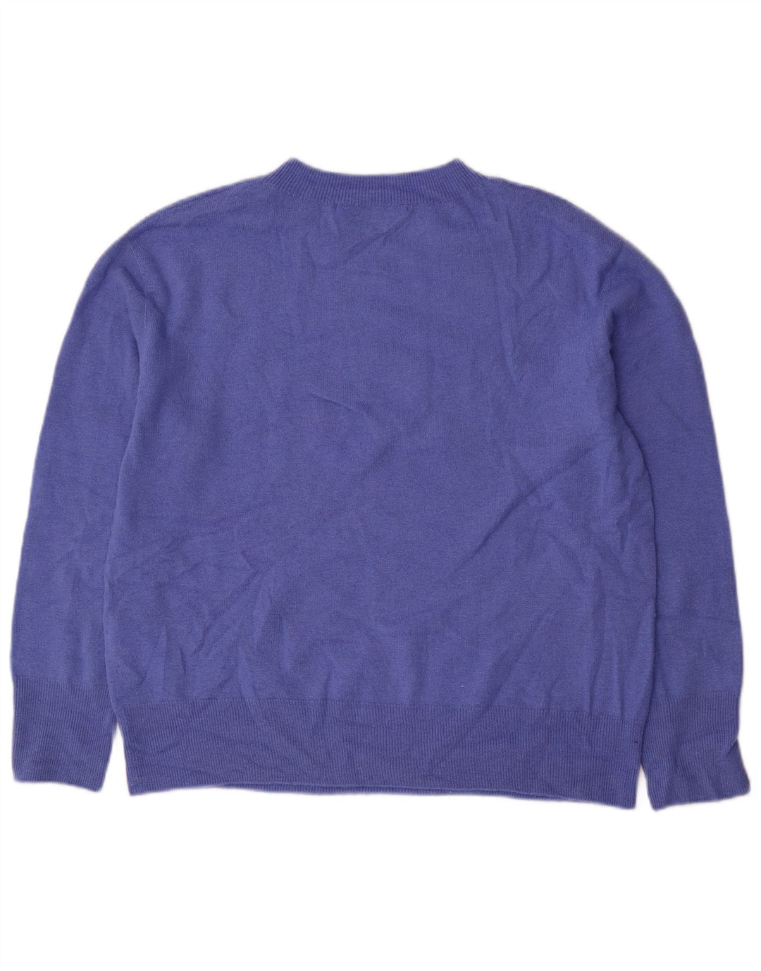 Zara Damen-Pullover, übergroß, Rundhalsausschnitt, Gr. 10, kleine blaue Wolle
