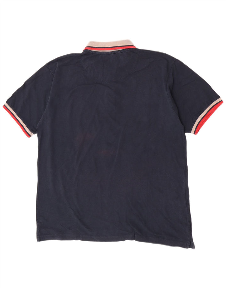 Lotto Herren Poloshirt XL Marineblau gestreift