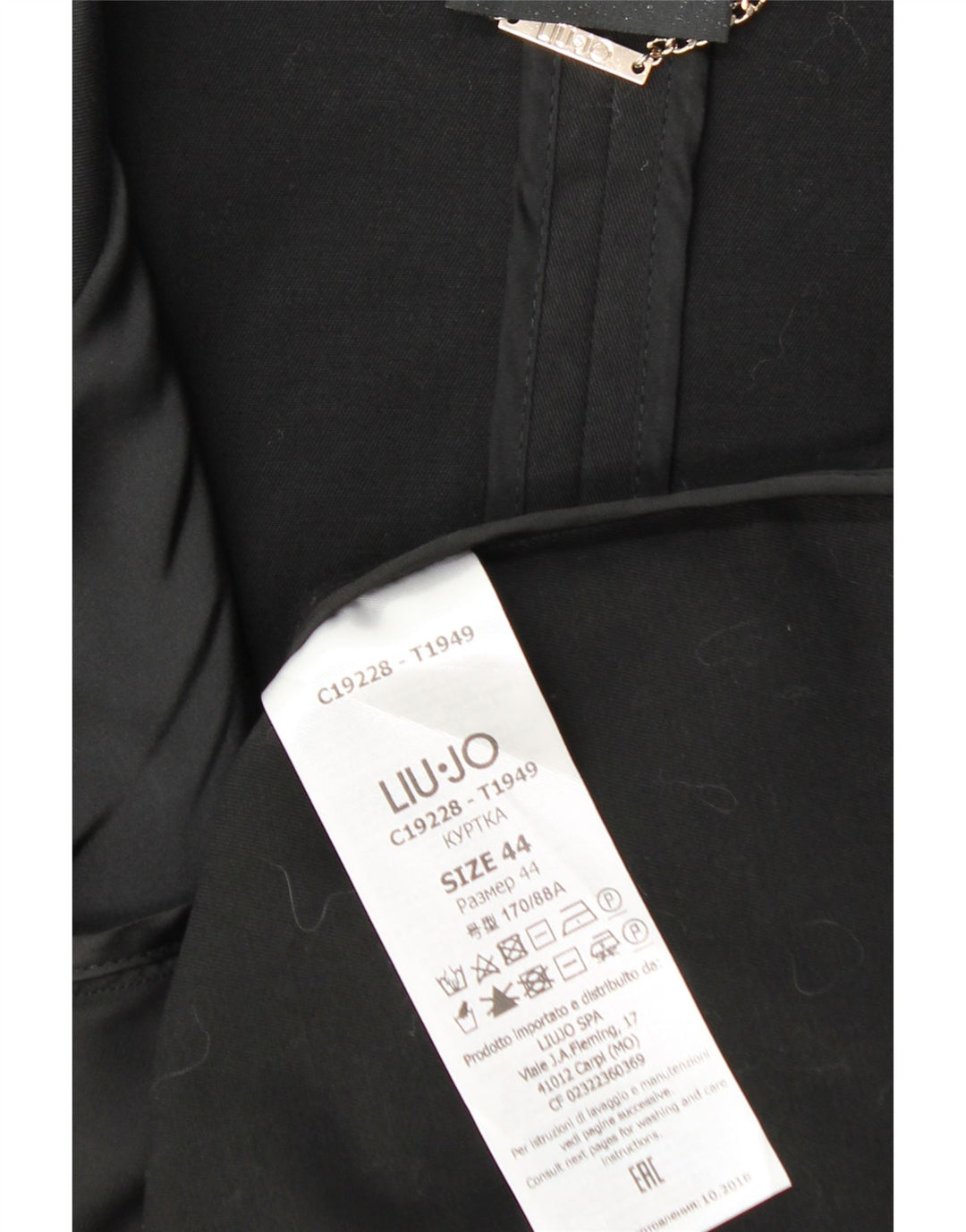 Liu Jo Damen Trenchcoat IT 44 Mittelschwarze Baumwolle