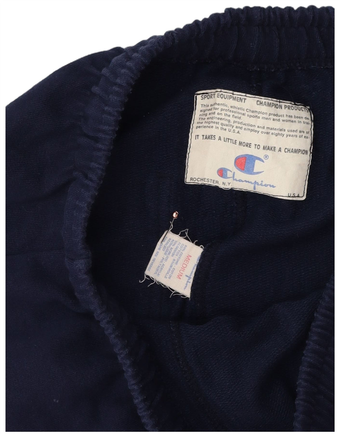 Champion Herren-Sportshorts mit Grafik, mittelblaue Marineblau-Baumwolle
