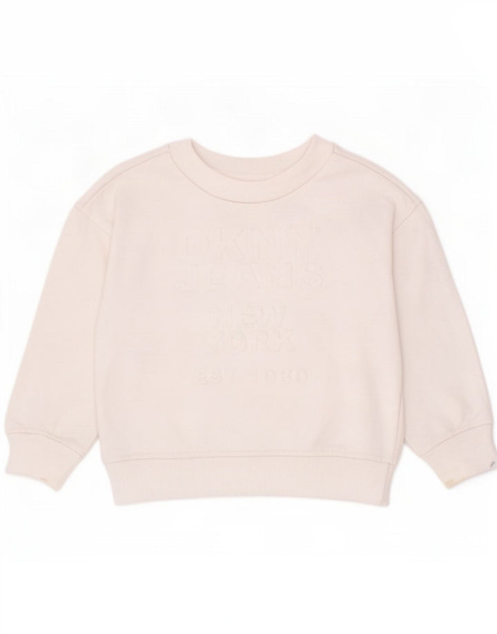 Dkny Jungen-Sweatshirt mit Grafik, 2–3 Jahre, weiße Baumwolle