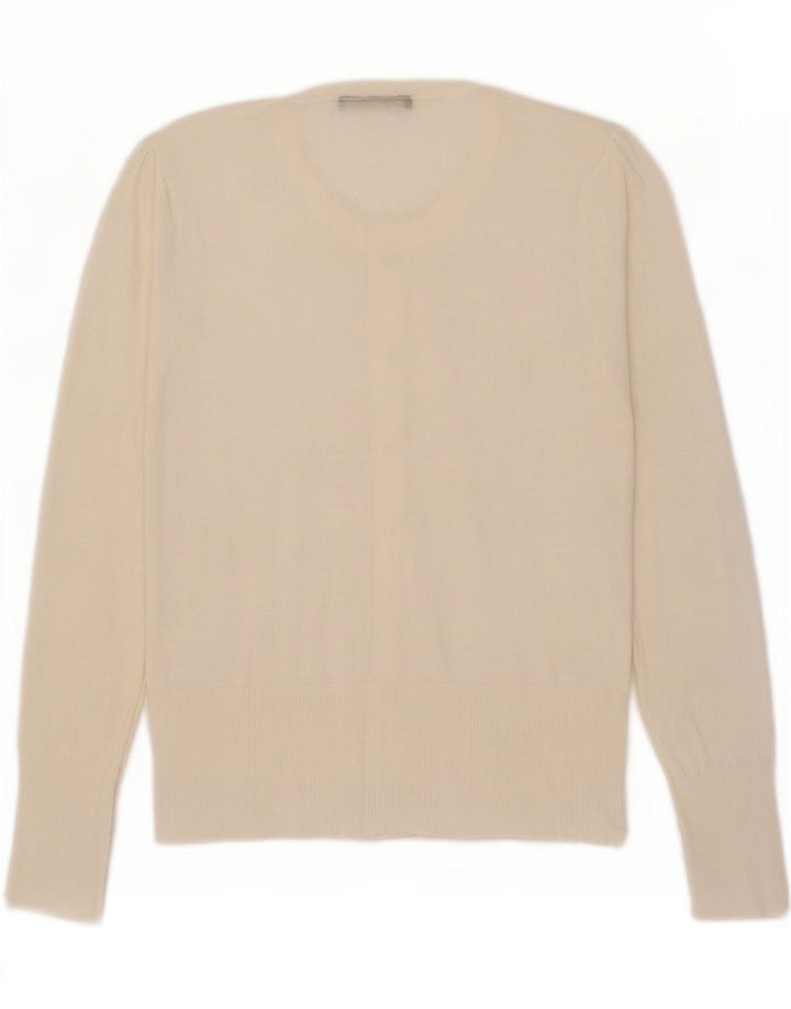 Oasis Damen-Cardigan-Pullover UK 12 Mittelweiß