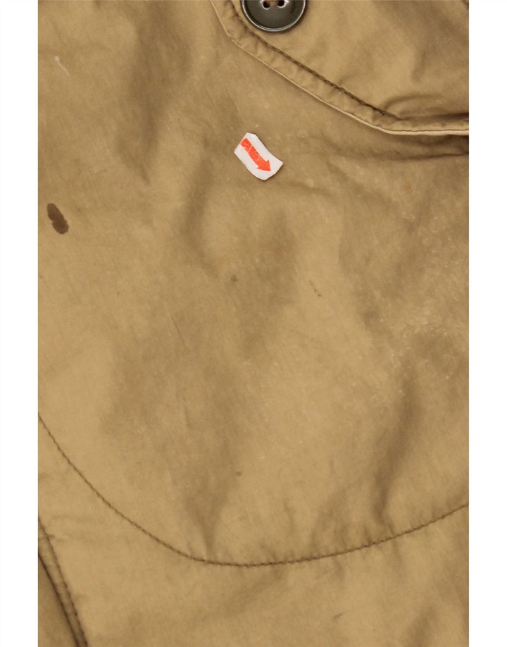 EDWIN Wattierter Herrenmantel UK 38 Mittelbeige Baumwolle