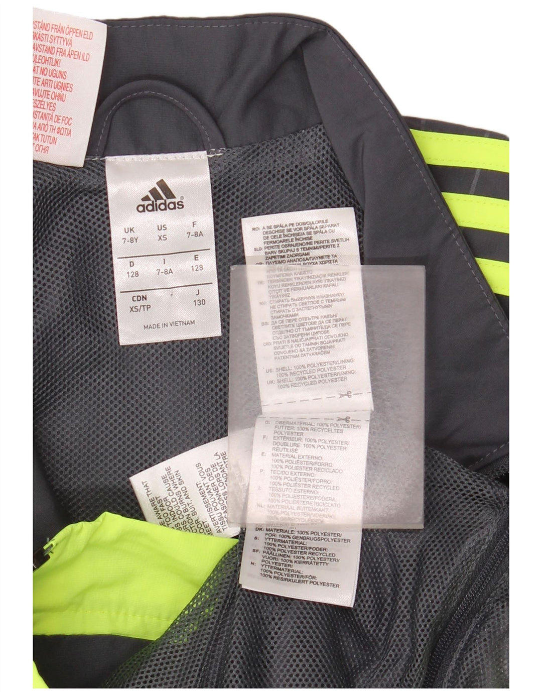 Adidas Jungen Grafik-Trainingsoberteil, Jacke, 7–8 Jahre, Grau, Farbblock