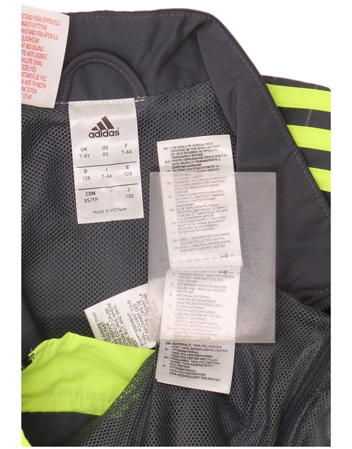 Adidas Jungen Grafik-Trainingsoberteil, Jacke, 7–8 Jahre, Grau, Farbblock